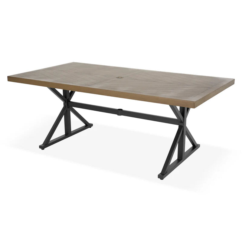 CHASEWOOD Set mobilier terasă/grădină, 6 scaune și masă