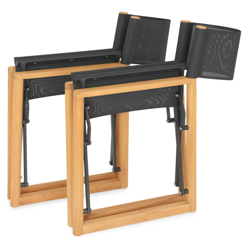 REGIZOR Set mobilier terasă/grădină, 2 scaune pliabile
