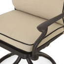 KINGSTON Set mobilier terasă/grădină, 2 scaune balansoare/rotative