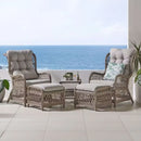 COSETTE Set mobilier terasă/grădină, 2 fotolii, 2 taburete și măsuță