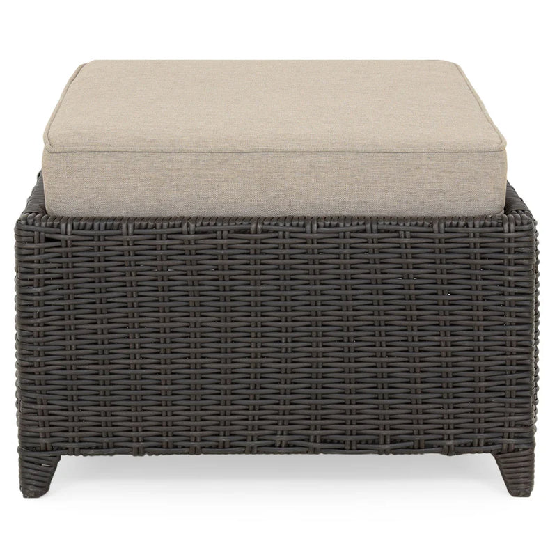 CANNET Set mobilier terasă/grădină, 2 fotolii rotative, 1 canapea 2 locuri și 2 taburete