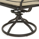 KINGSTON Set mobilier terasă/grădină, 2 scaune balansoare/rotative