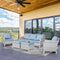 DERBY Set mobilier terasă/grădină, 2 fotolii, 2 taburete, canapea