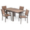 LUCCA Set mobilier terasă/grădină, 4 scaune și masă extensibilă