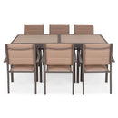 LUCCA Set mobilier terasă/grădină, 6 scaune și masă extensibilă