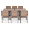 LUCCA Set mobilier terasă/grădină, 6 scaune și masă extensibilă