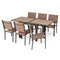 LUCCA Set mobilier terasă/grădină, 6 scaune și masă extensibilă
