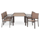 LUCCA Set mobilier terasă/grădină, 6 scaune și masă extensibilă