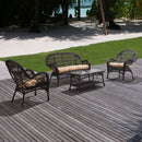 SUSAN Set mobilier terasă/grădină, fotoliu, balansoar, canapea și măsuță