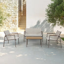 PARMA Set mobilier terasă/grădină, 2 fotolii, canapea și masă