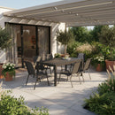 ENCORE/BASIC Set mobilier terasă/grădină, 6 scaune și masă extensibilă