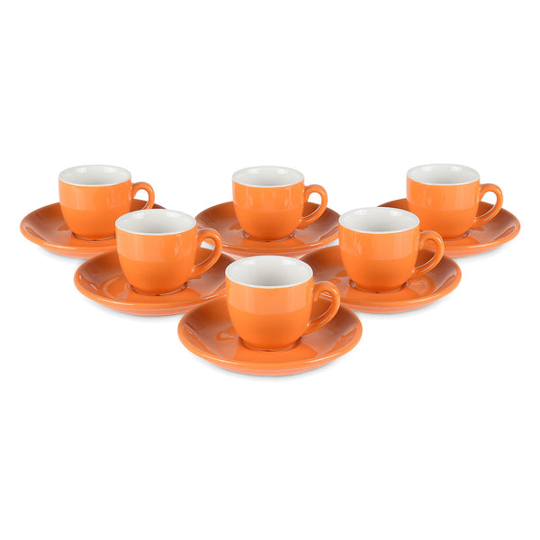 COLORADO Set 6 cescute cu farfurioare, 80ml-Set ceșcuțe cu farfurioare-maisonmarket.ro