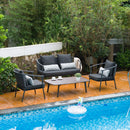 CASTELLI Set mobilier terasă/grădină, 2 fotolii, canapea și măsuță
