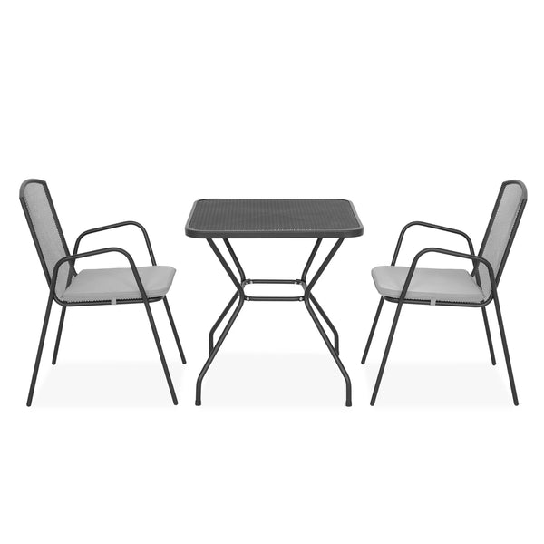 BERLIN Set mobilier terasă/grădină, 2 scaune și masă