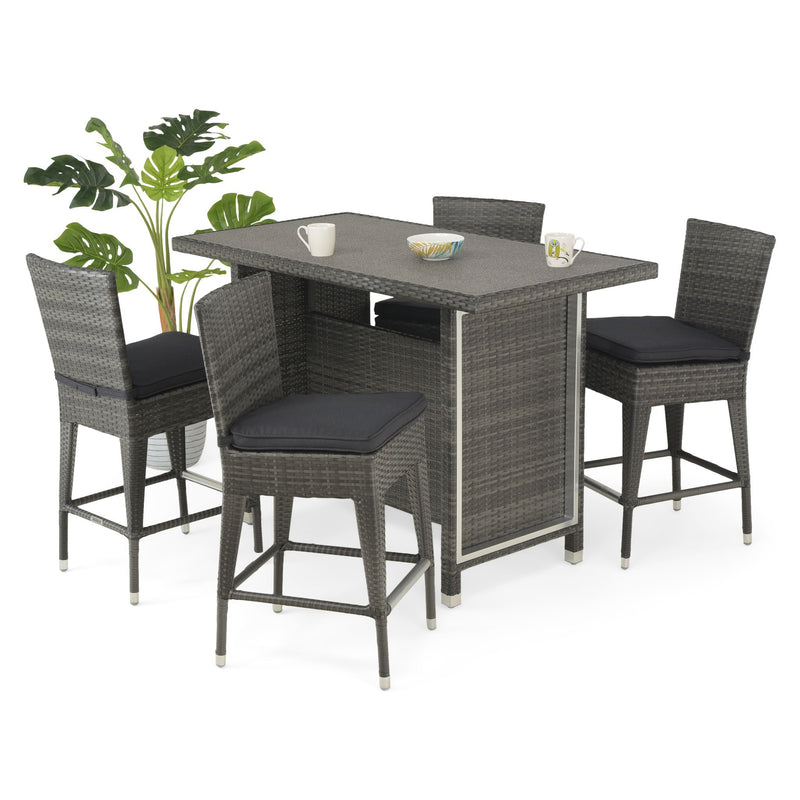 CONTEMPO Set mobilier terasă/grădină, masă și scaune bar