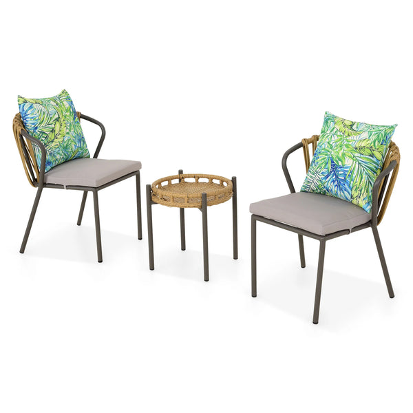 AMADORA Set mobilier terasă/grădină, 2 scaune și măsuță