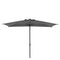CALPE Umbrelă dreptunghiulară, 200x300cm negru/gri
