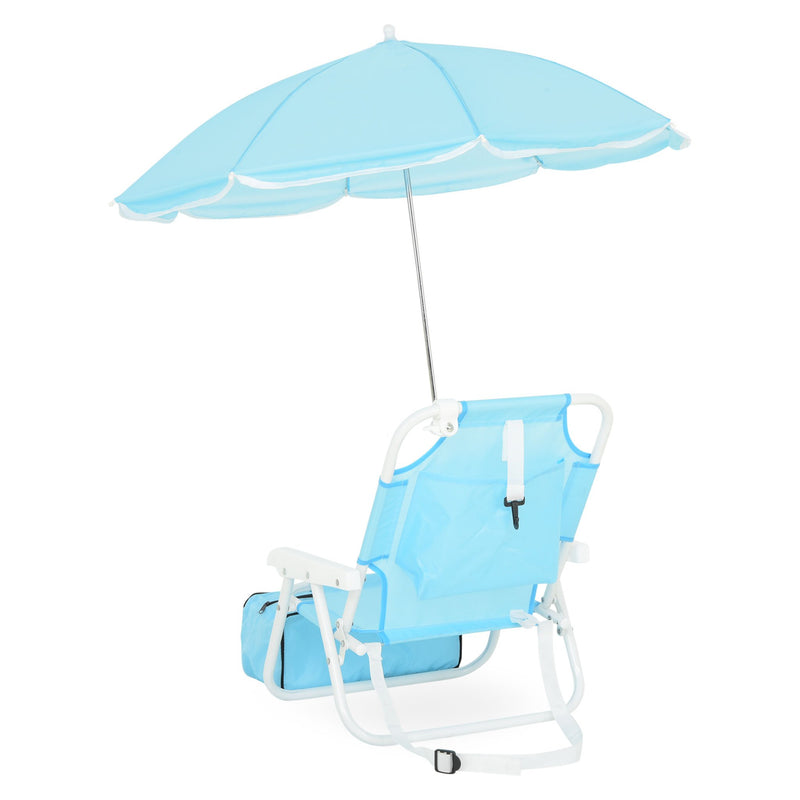 KIDS BEACH Scaun copii cu parasolar și geantă frigorifică