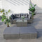 BORELLO Set mobilier terasă/grădină, colțar, taburet și măsuță