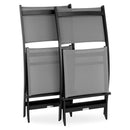 BREEZE Set mobilier terasă/grădină, 2 scaune negru