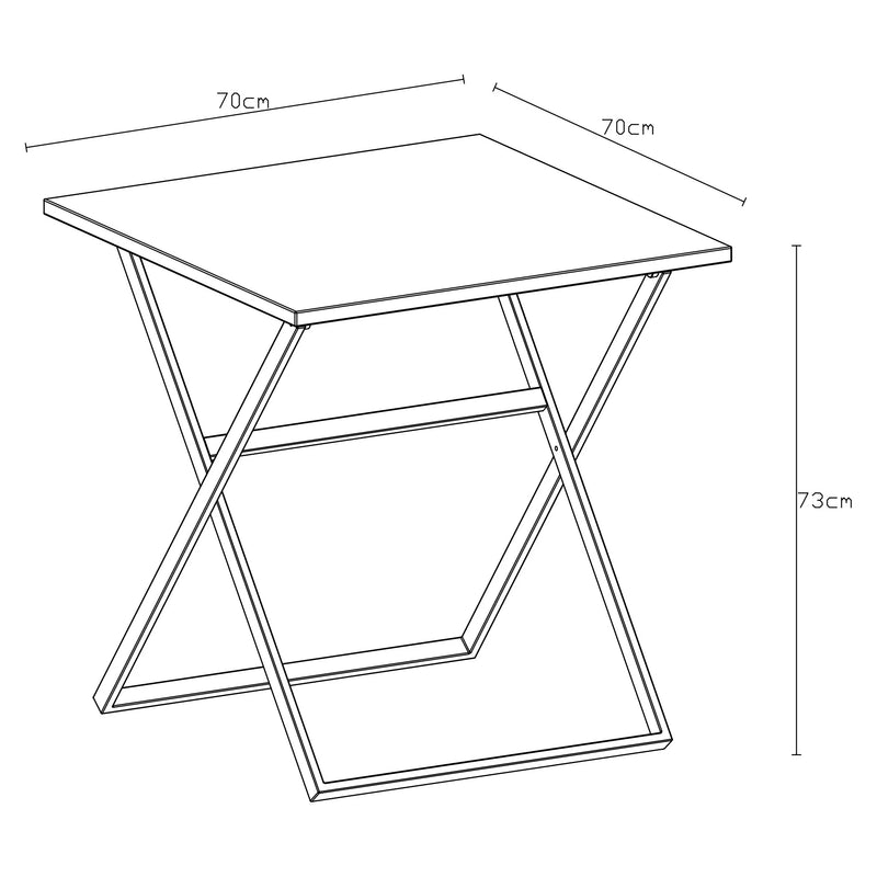 BREEZE Masă pliabilă pătrată