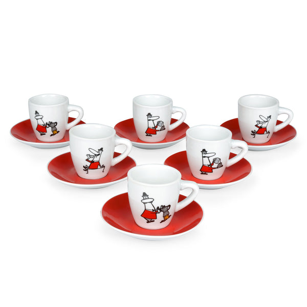 OMINO Set 6 cescute cu farfurioare-Set ceșcuțe cu farfurioare-maisonmarket.ro