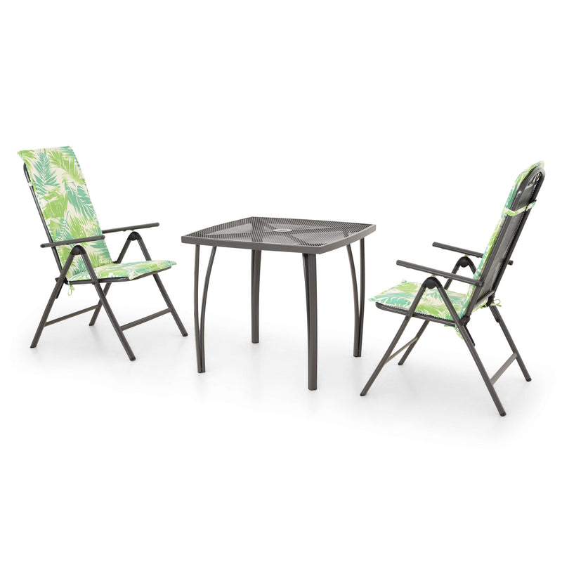 JASPER Set 2 scaune spatar reglabil și masă pătrată-maisonmarket.ro