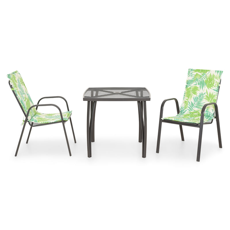JASPER Set 2 scaune suprapozabile și masă pătrată-maisonmarket.ro