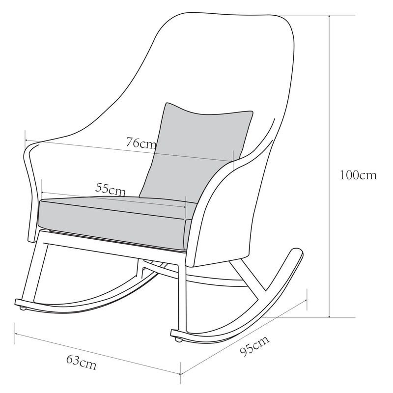 SISTO Set mobilier terasă/grădină, 2 balansoare și măsuță